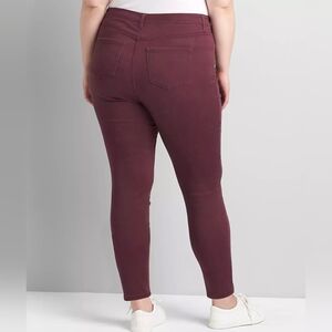 Lane Bryant Purple Ankle Cropped Jeans